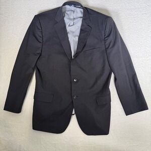 Brooks Brothers Mens 46R Blazer Sport Coat Charcoal Grey Wool Blend 2-Button